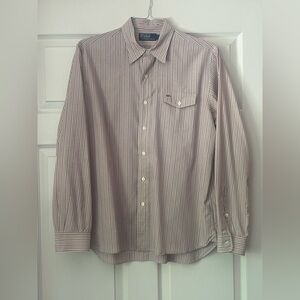 Men's Striped Shirt - Ralph Lauren - Green and Pink